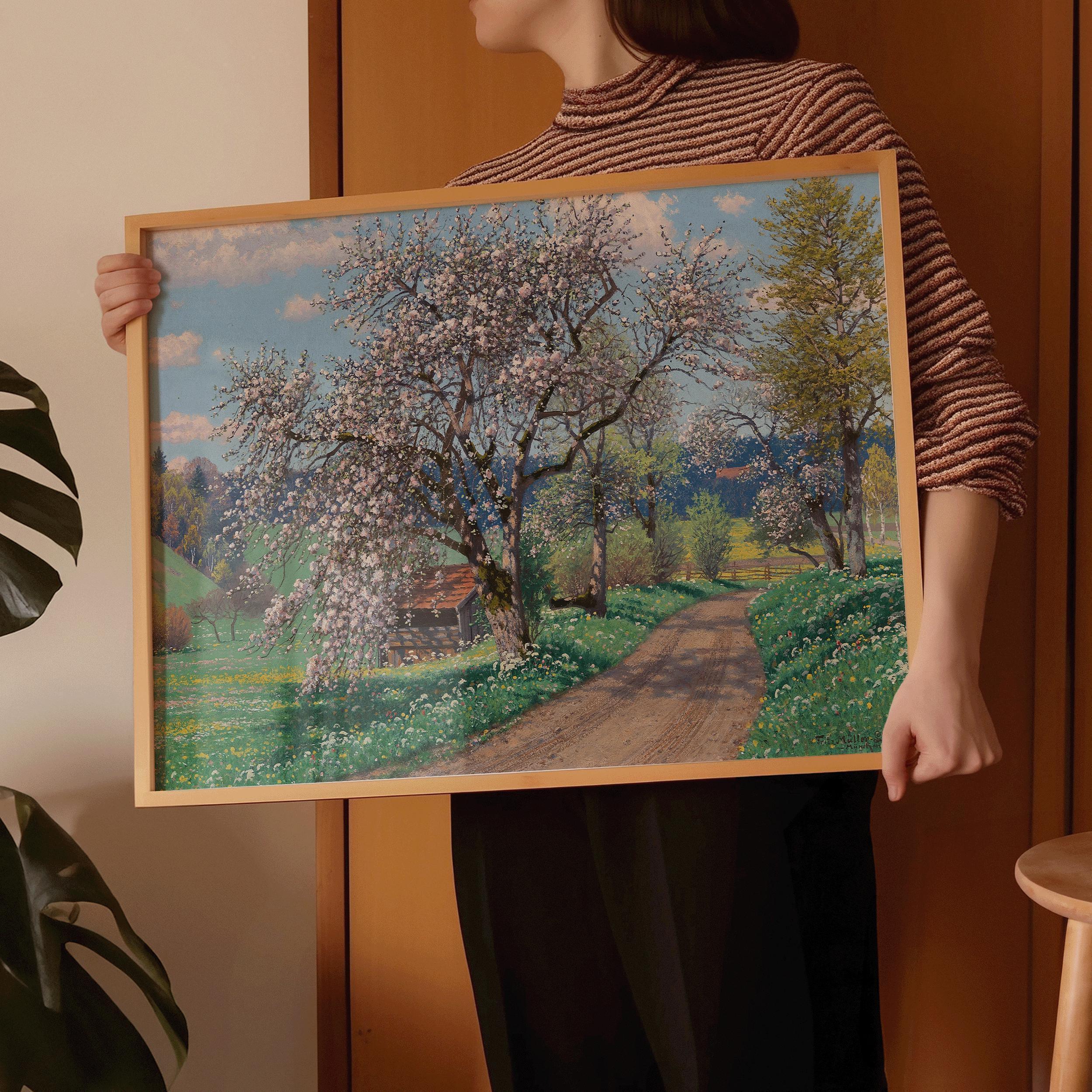 Fritz M√ºller-Landeck Spring Day Print: German Countryside Art