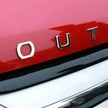 Front letter car sticker label Car Cover Word Mark