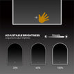 Front-lit Black Frame Arched LED Mirror with Motion Sensor, Anti-Fog