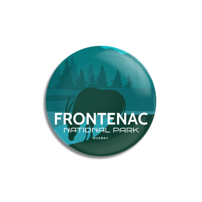 Frontenac National Park of Quebec Pinback Button, Canada Parks
