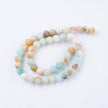 Flower Amazonite Frosted Gemstone Bead