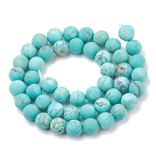 Magnesite Frosted Turquoise Gemstone Bead