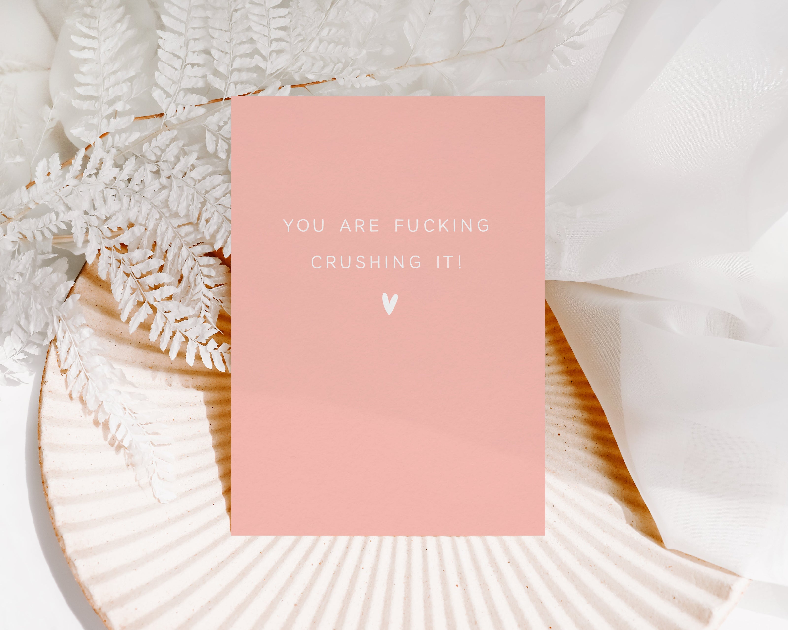 You're fucking crushing it!