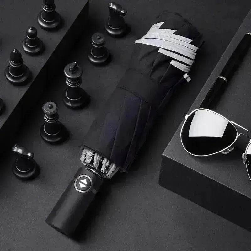 Full Automatic Reverse Umbrella Men'S Business Reflective Cloth Car Umbrella
