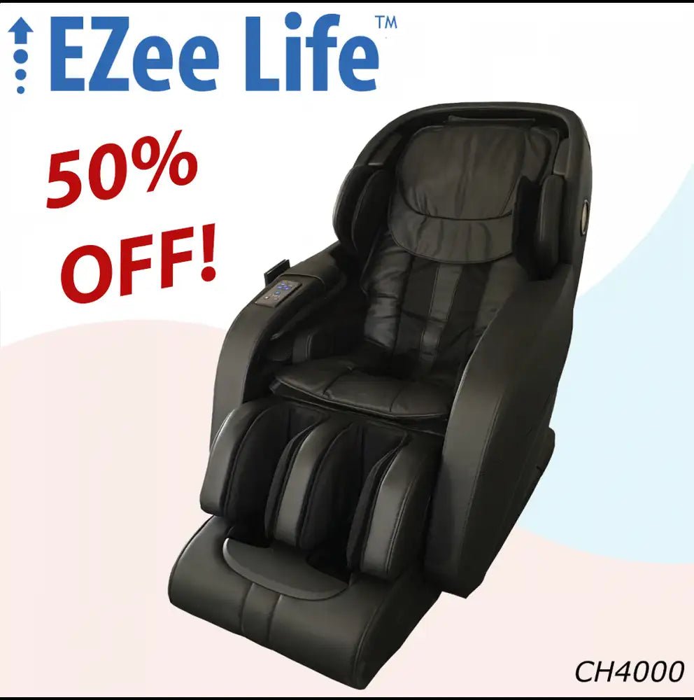 CH4000 Full Body 4D Massage Chair &ndash; Ultra-Long Curved Rails, Airbag System & Bluetooth App Control for Home Wellness in Canada