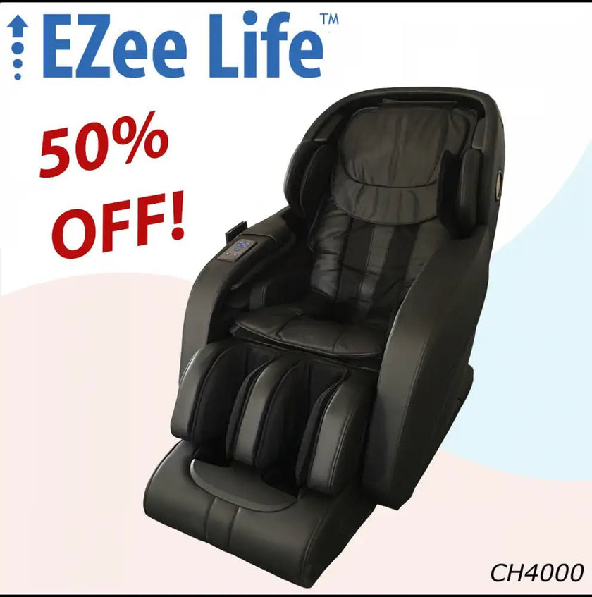 CH4000 Full Body 4D Massage Chair &ndash; Ultra-Long Curved Rails, Airbag System & Bluetooth App Control for Home Wellness in Canada