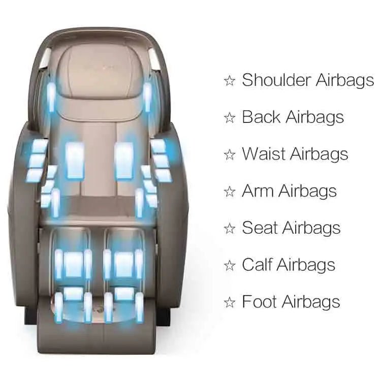CH4000 Full Body 4D Massage Chair &ndash; Ultra-Long Curved Rails, Airbag System & Bluetooth App Control for Home Wellness in Canada