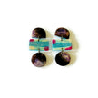 Funky Statement Earrings Painted in Abstract Style