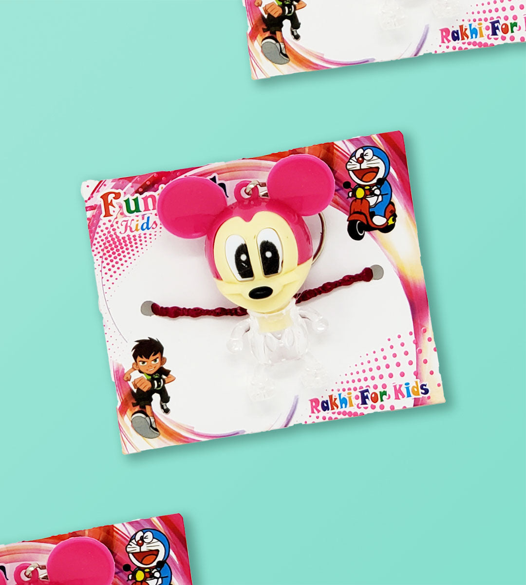 Funtoosh Mickey Mouse Pink Children's Rakhi