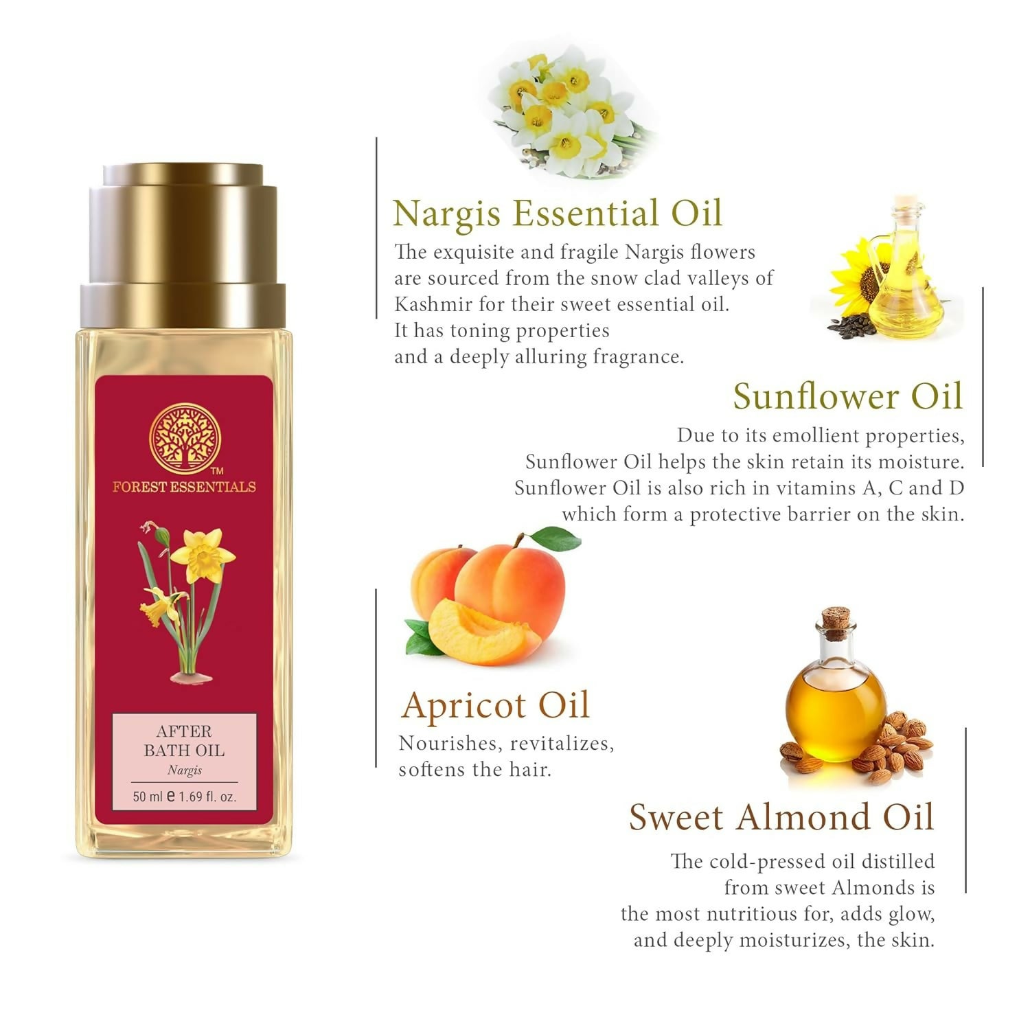 Forest Essentials After Bath Oil Nargis (50 ml)