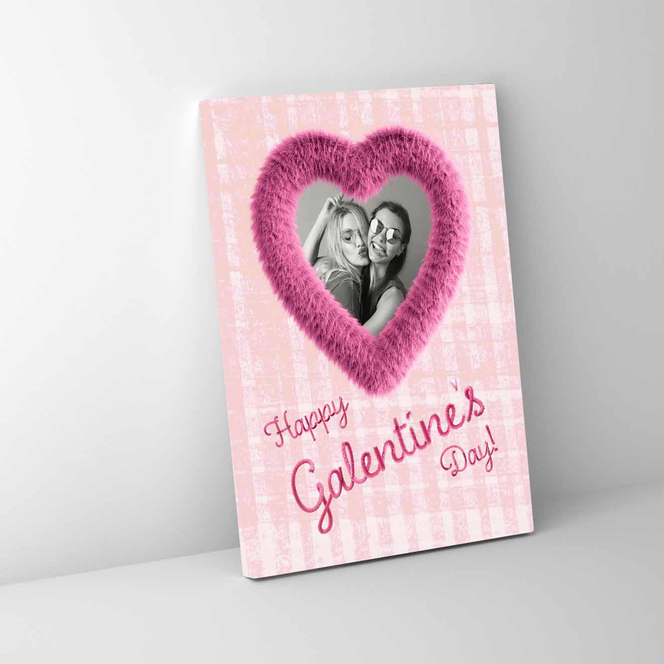 Toile personnalisée avec collage photo pour la Saint-Valentin, motif cœur et amour, 16