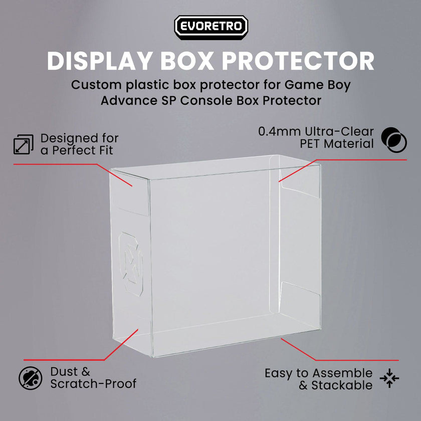 Game Boy Advance GameBoy Advance Console  SP Console Box EVORETRO Protector 0.40MM Pack of 1