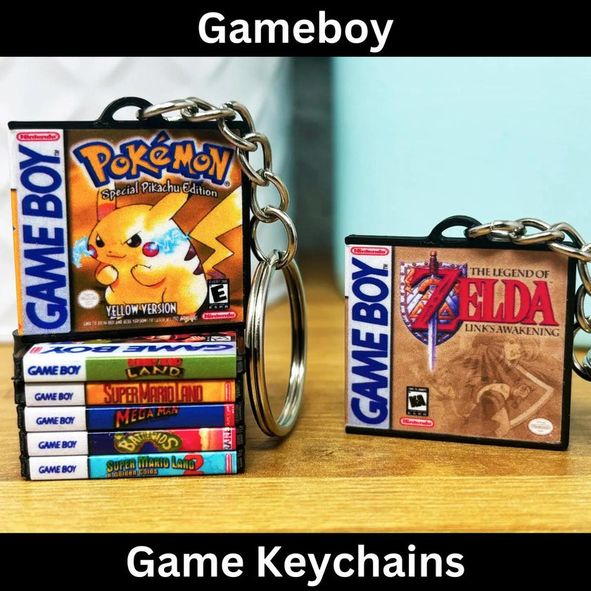 Gameboy Game Case Keychains