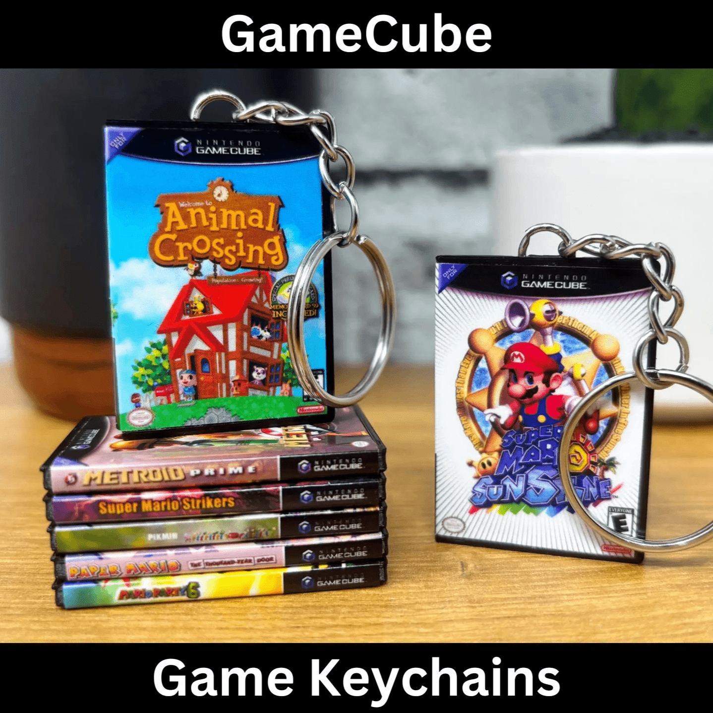 Gamecube Game Case Keychains