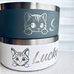 Gamelle personnalisée pour chien et chat grise
