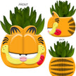Garfield Head Mini Ceramic Planter