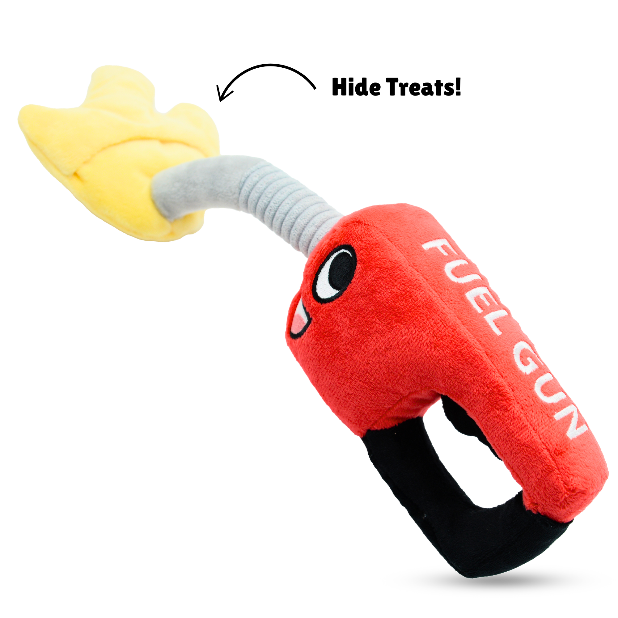 Fuel Pump Plush Dog Toy – Squeaky, Crinkle & Treat-Hiding Tug Toy
