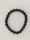 Gemstone Quality Blue Tiger Eye Bracelet – 8mm Polished Beads (Hawk’s Eye)