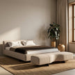 Genoa Upholstered Bed Frame with Sculpted Bench