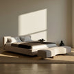 Genoa Upholstered Bed Frame with Sculpted Bench