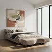 Genoa Upholstered Bed Frame with Sculpted Bench