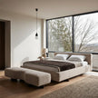Genoa Upholstered Bed Frame with Sculpted Bench