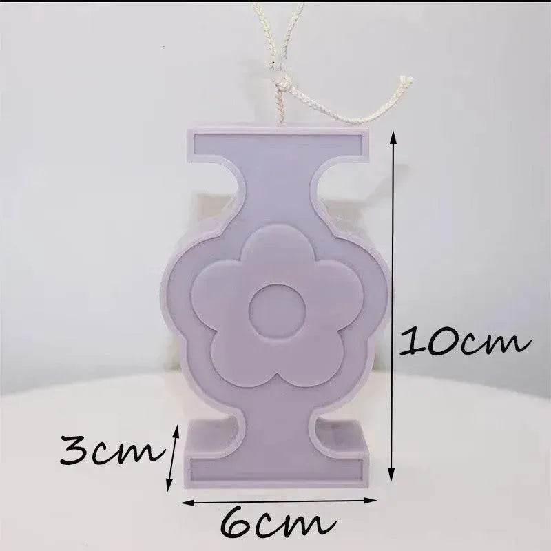 Geometric Love Flower Scented Candle Mold