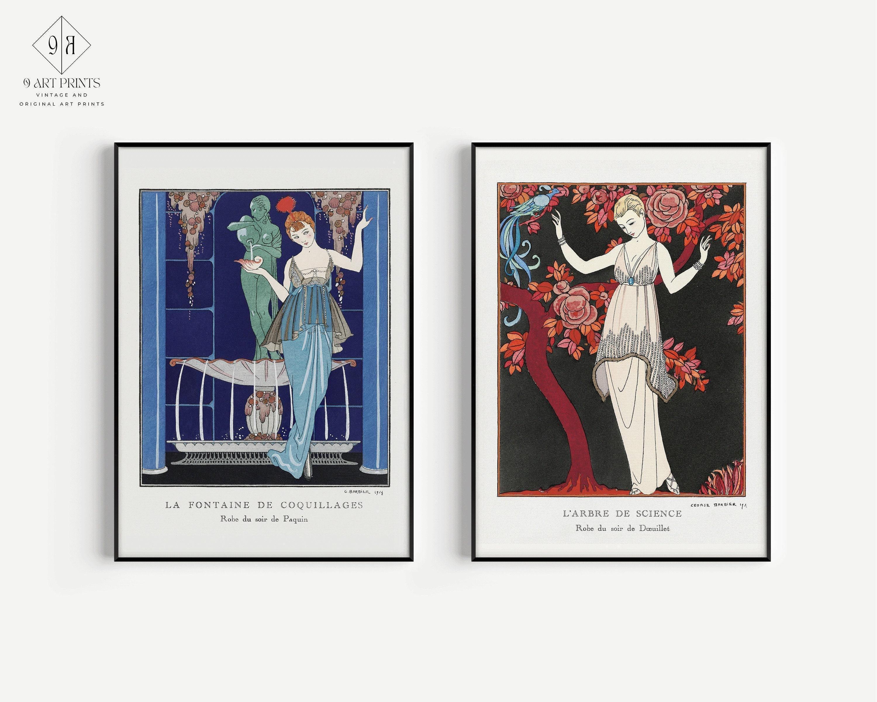 George Barbier STATEMENT DUO| Art Nouveau Prints available framed
