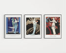 George Barbier STATEMENT TRIO | Famous Fashion Illustration Art Prints Nouveau available framed