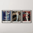 George Barbier STATEMENT TRIO | Famous Fashion Illustration Art Prints Nouveau available framed