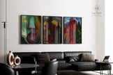 Georgia O'Keeffe Art Print Set: Skunk Cabbage, Red Maple, Autumn Trees