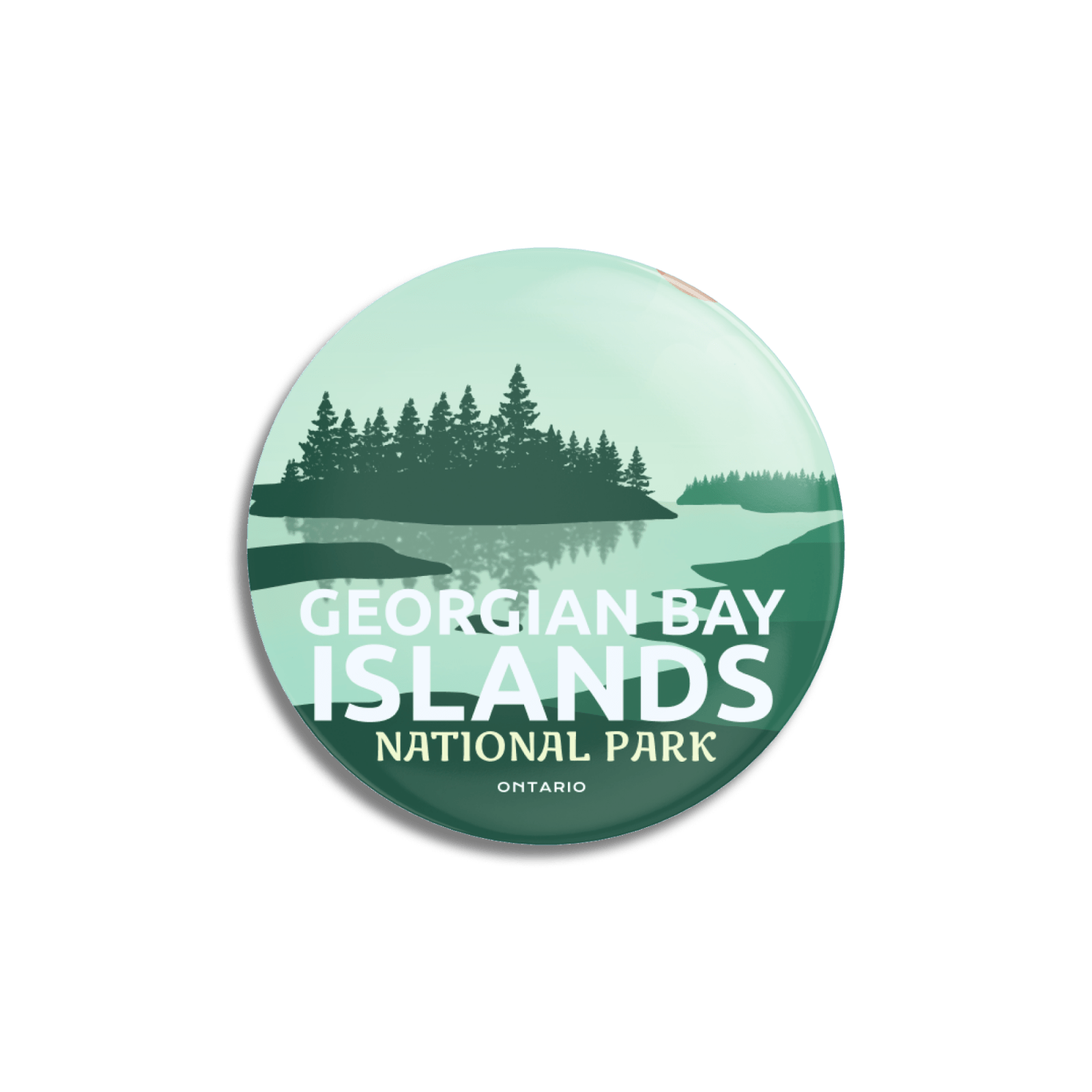 Georgian Bay Islands National Park of Canada Pinback Button, Canada Parks