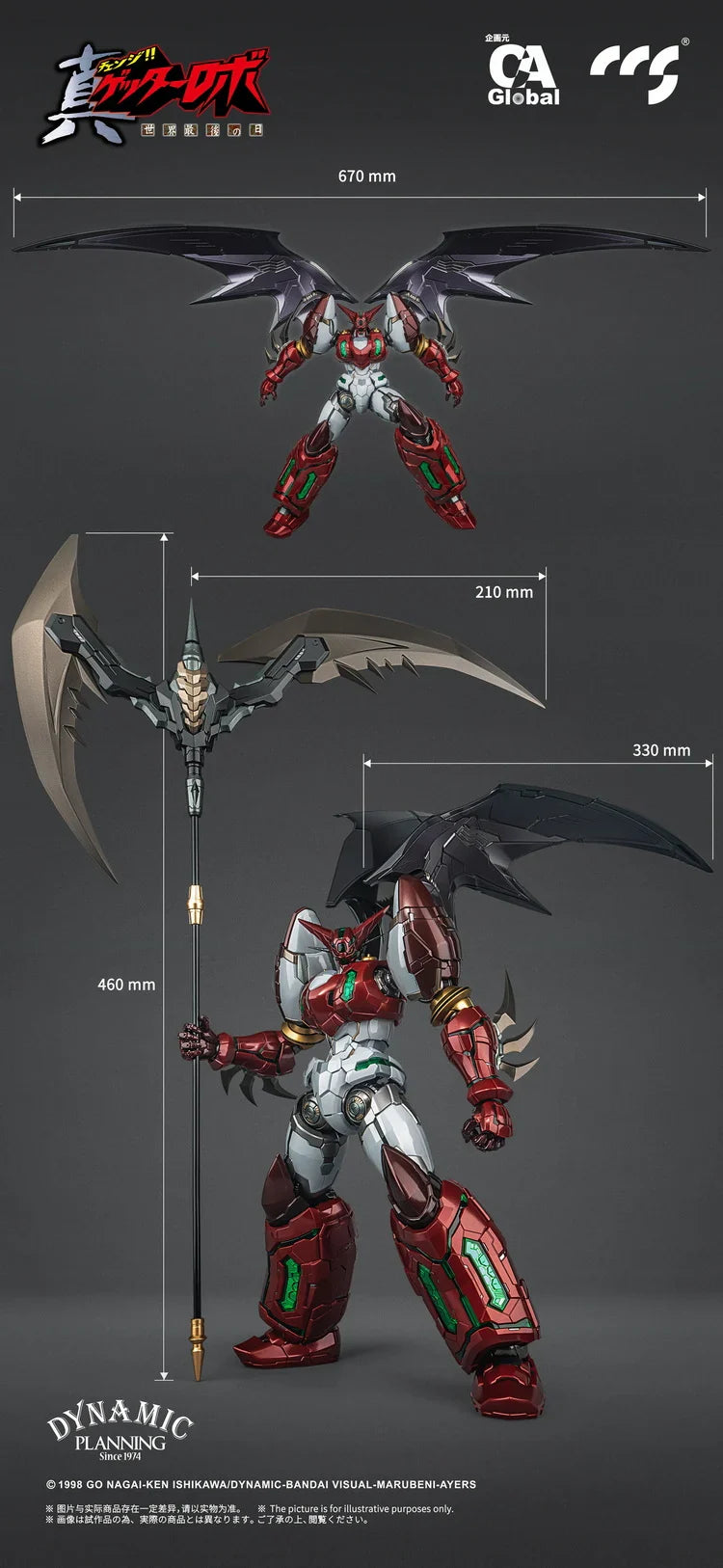 CCS TOYS Getter Robo Armageddon Shin Getter 1 Stars Slasher Version