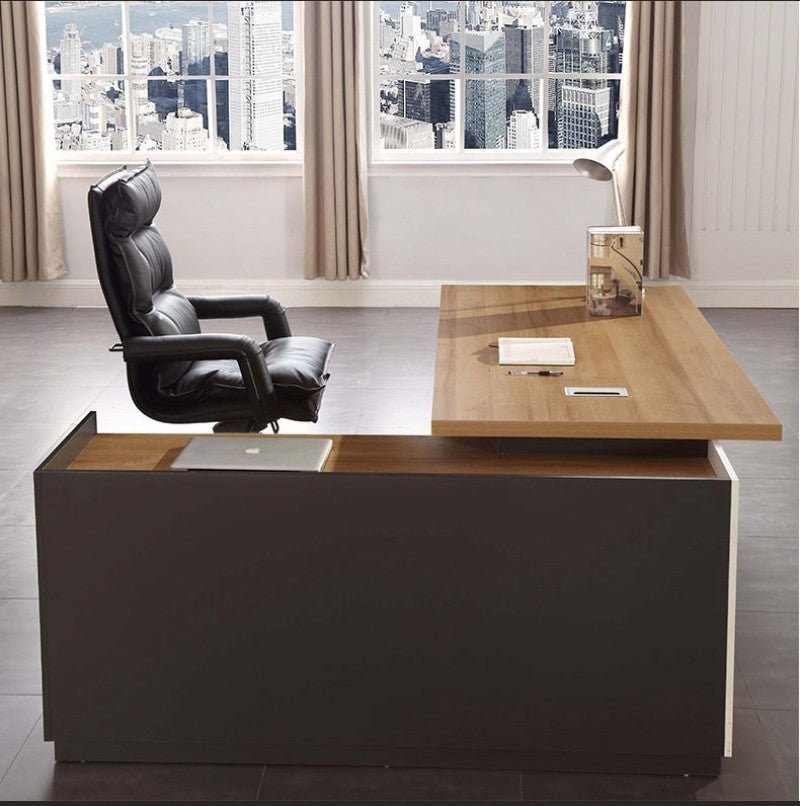 Ghent Executive Desk with Integrated Side Cabinet