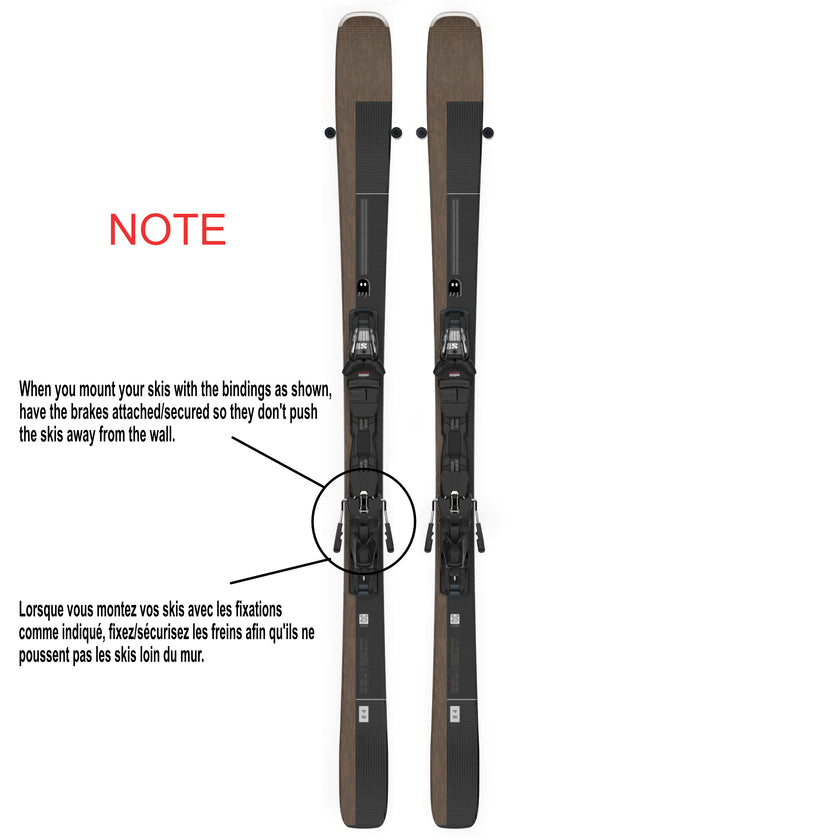 Ski Wall Mount Hangers | Minimal Military Grade Rubber