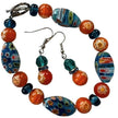 Bracelet et boucle d'oreille en pierre