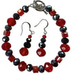 Bracelet et boucle d'oreille cristaux