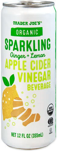 Trader Joe's Organic Sparkling Ginger + Lemon Apple Cider Vinegar Beverage, 355mL