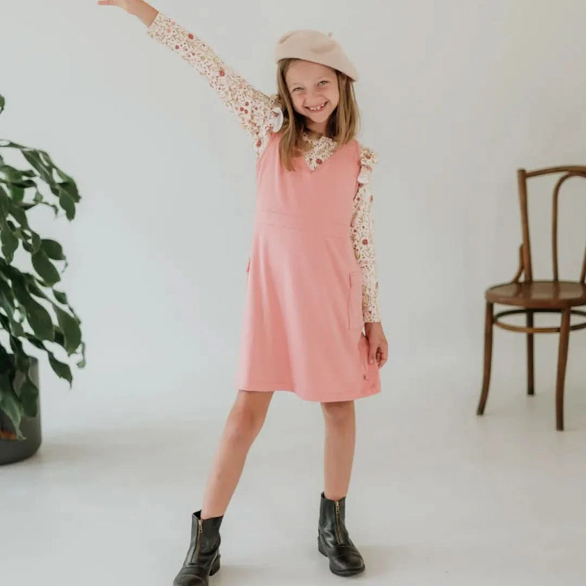 Baby Bamboo Ruffle Shoulder Long Sleeve Shirt | Beach Stone