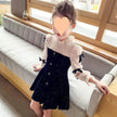 Girls' Dress French Velvet Princess Skirt