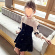 Girls' Dress French Velvet Princess Skirt