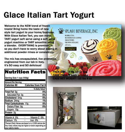 *TOP DEAL* Yogurt Bliss - Italian Style Sweet-Tart Soft Serve Frozen Yogurt Mix (aka Dream Yogurt for Sweet Tart Yogurt Lovers), 3 lbs 13 oz per bag. - Ships Free Within Canada on Orders Above CAD $199