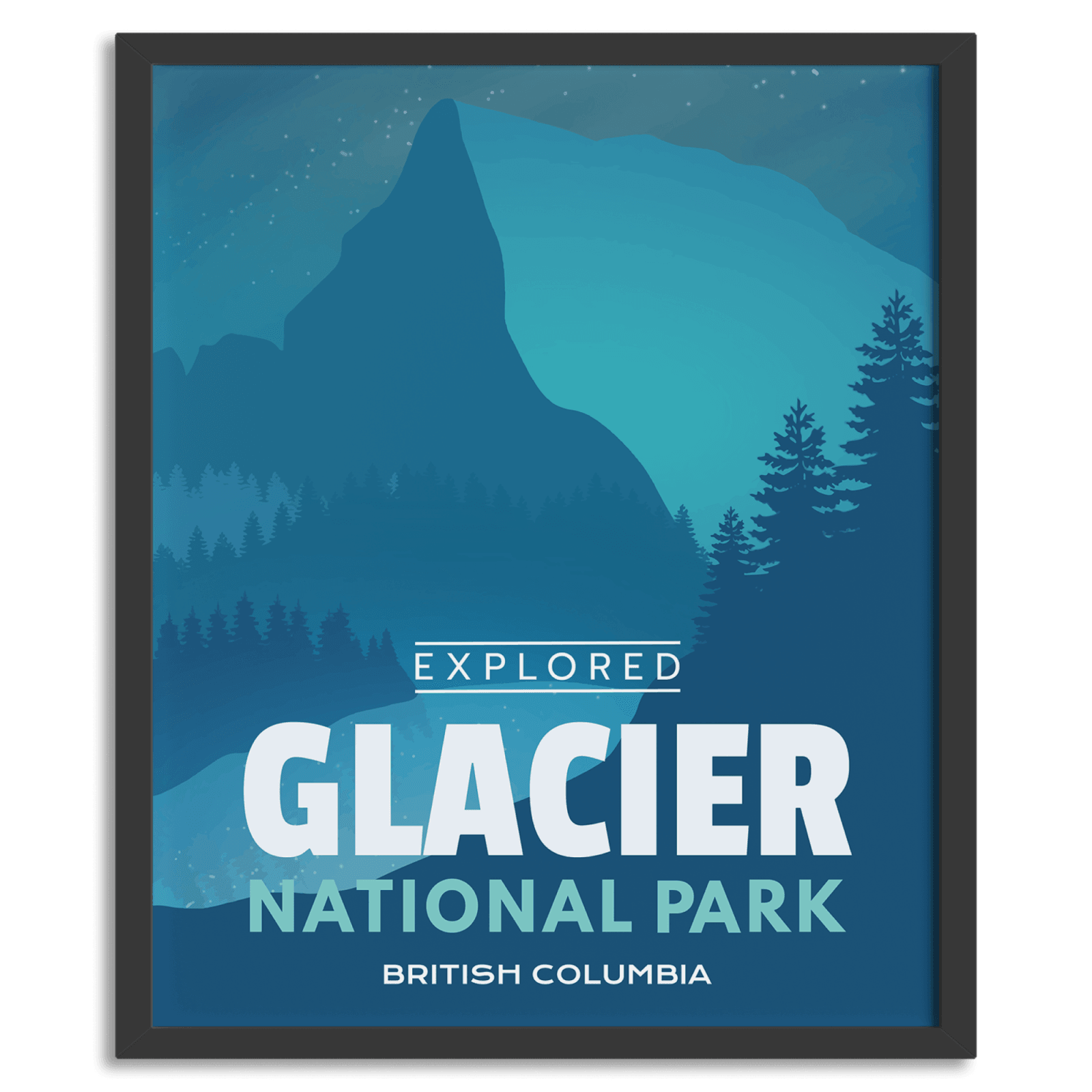 Glacier National Park 'Explored' Poster, Canada Parks