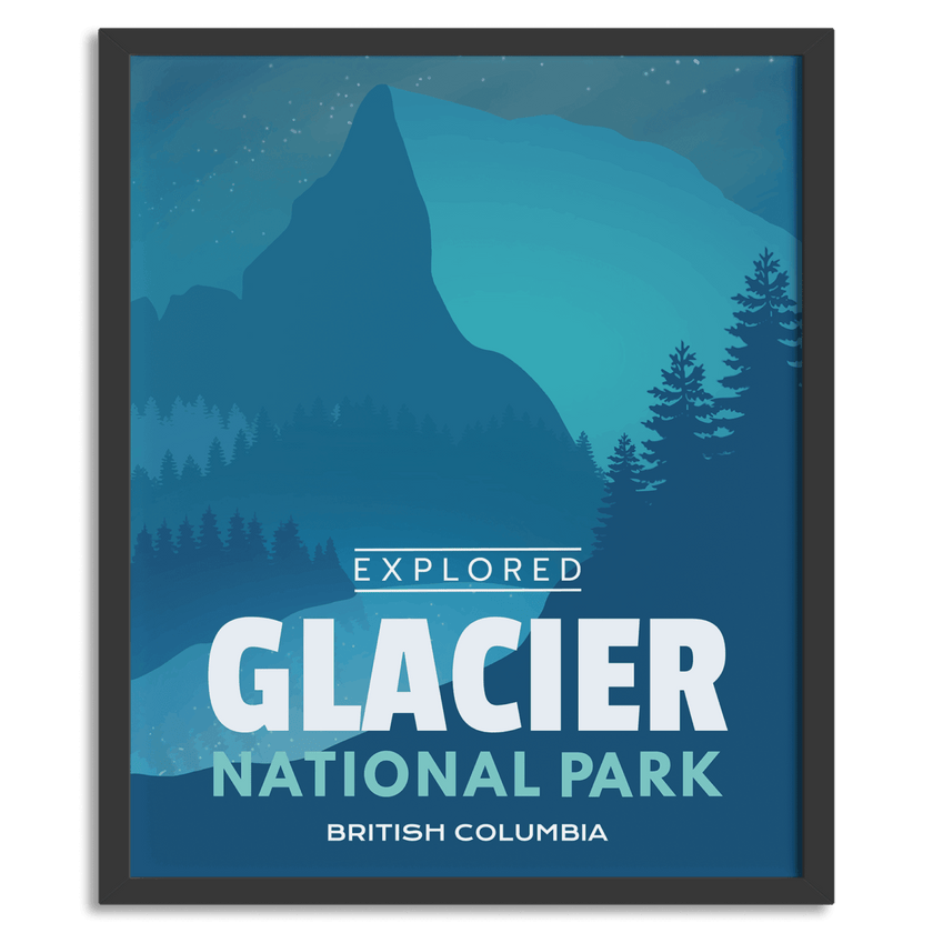 Glacier National Park 'Explored' Poster, Canada Parks