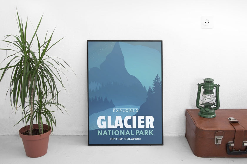 Glacier National Park 'Explored' Poster, Canada Parks