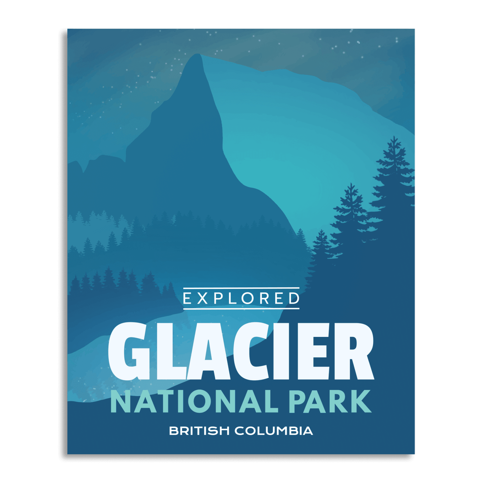 Glacier National Park 'Explored' Poster, Canada Parks