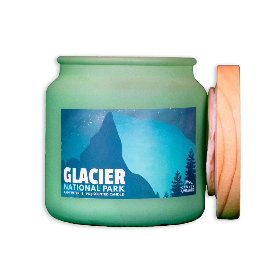 Glacier National Park 'RAIN WATER' Scented Candle, Canada Parks