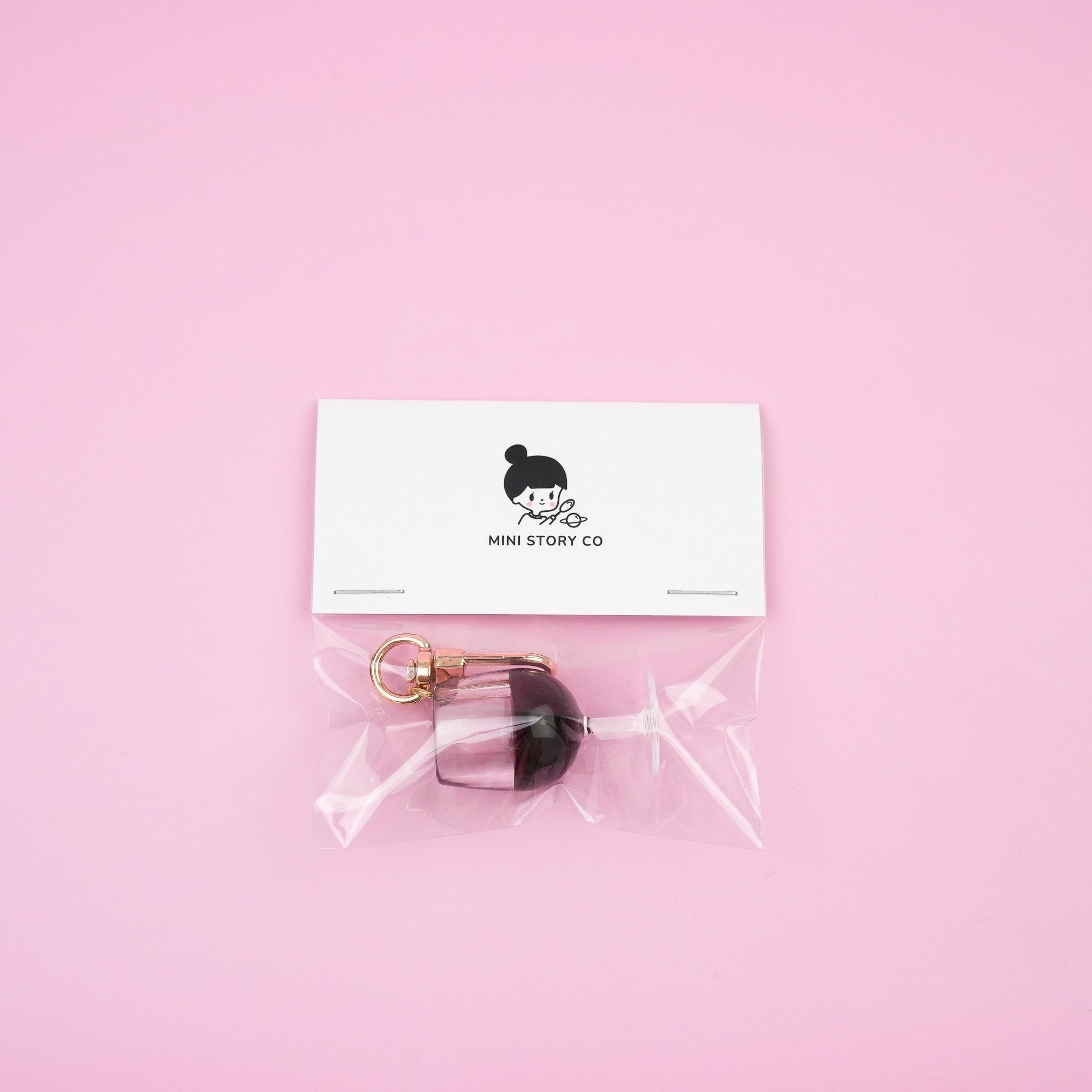 Glass of Red Wine Keychain