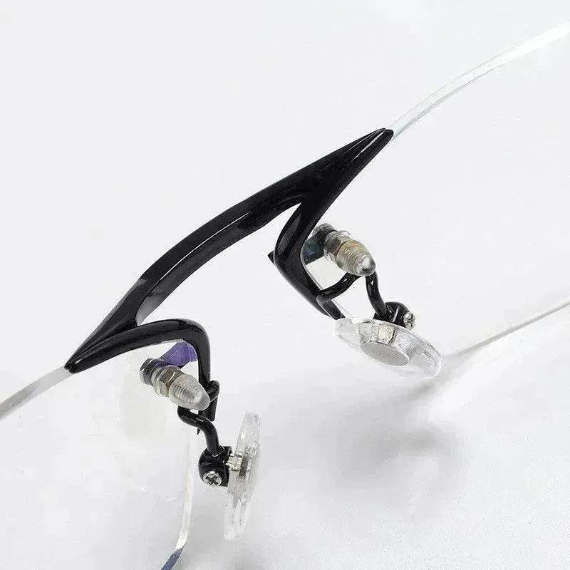 Glasses Frame Rimless Pure Titanium Glasses Frame Women