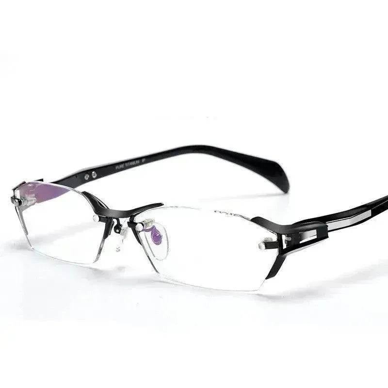 Glasses Frame Rimless Pure Titanium Glasses Frame Women